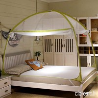 FimQB Moustiquaire Pliante portative de Grand lit Double  moustiquaire de lit à moustiquaire auvent de Camping de Luxe  Tente de Camping  Vert  lit de 1 8 m 6 Pieds - B07R3W66BN
